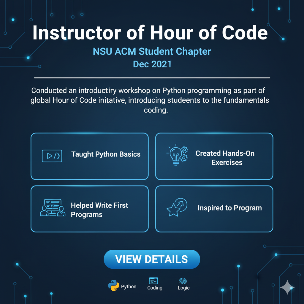 Instructor of Hour of Code